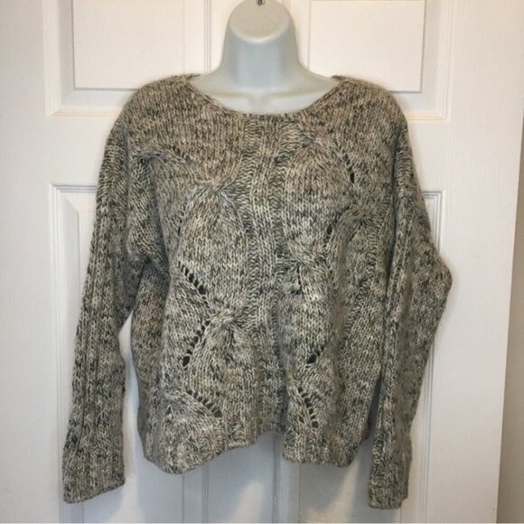 Massimo Dutti Cable Knit Metallic Thread Sweater - Picture 2 of 6